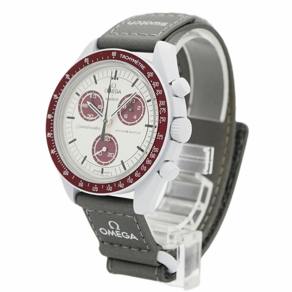 Swatch x Omega Mission to Pluto SO33M101 White Dial Men's Watch - Picture 3 of 11